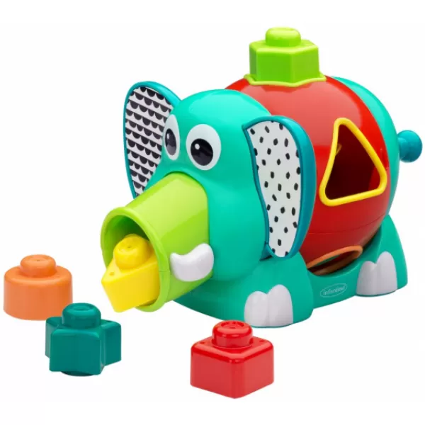 Infantino Slon Jumbo s vkladacími tvarmi
