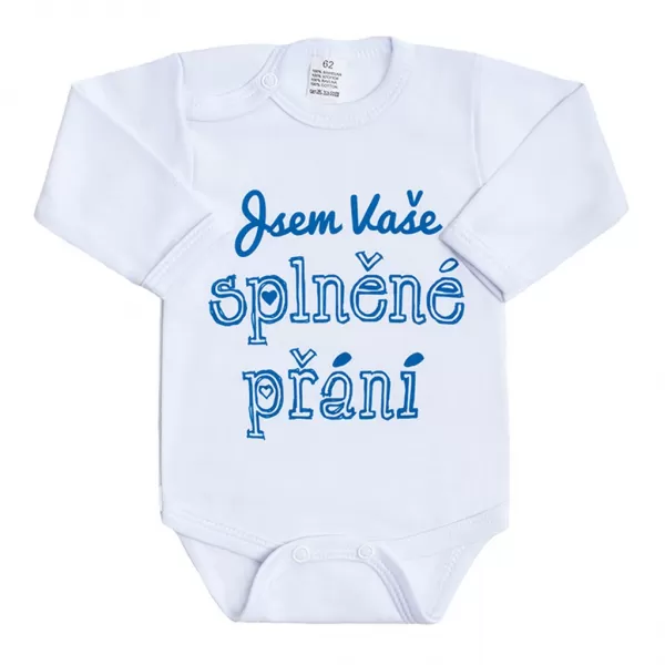 New Baby Body s potlačou Som Vaše splnené prianie - darčekové balenie