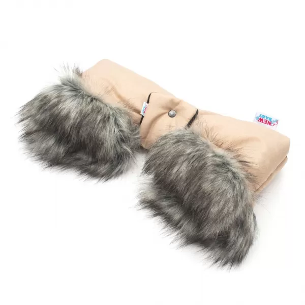 New Baby Rukávnik na kočík 2v1 s kožušinkou blue