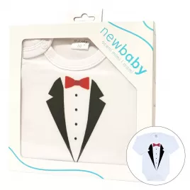New Baby Body s potlačou Keď nespím ja, tak ani vy - darčekové balenie