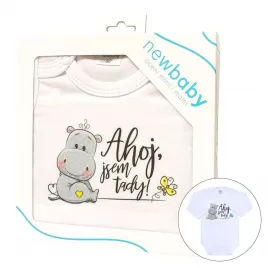 New Baby Body s potlačou Keď nespím ja, tak ani vy - darčekové balenie