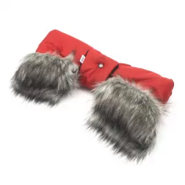 New Baby Rukávnik na kočík 2v1 s kožušinkou blue