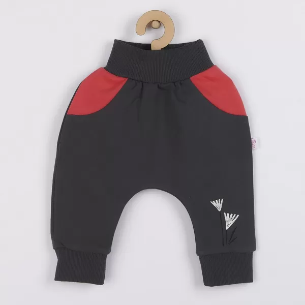 Koala Dojčenské bavlnené tepláčky a tričko Birdy šedé