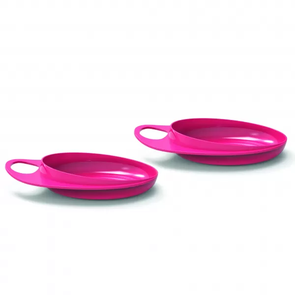 Taniere so zvýšeným okrajom 2ks, Pastel pink