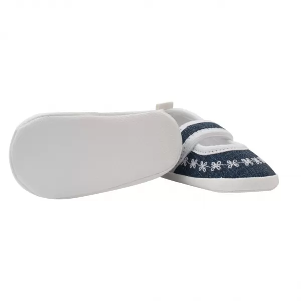 New Baby Dojčenské capáčky Jeans biele 0-3 m