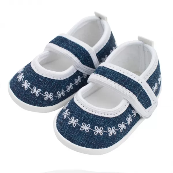 New Baby Dojčenské capáčky Jeans biele 0-3 m