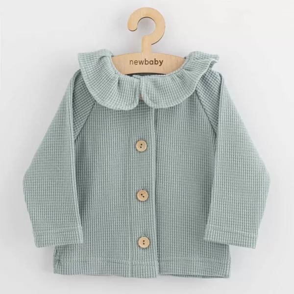 New Baby Dojčenský kabátik na gombíky Luxury clothing Laura šedý