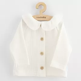 New Baby Dojčenský kabátik na gombíky Luxury clothing Laura šedý