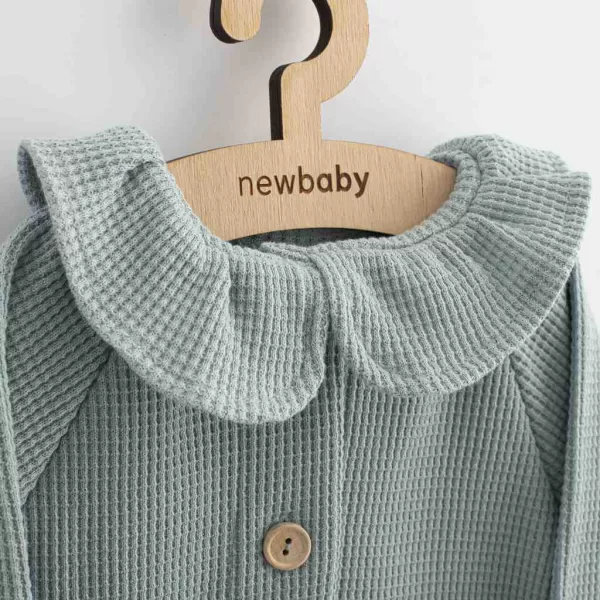 New Baby Dojčenský kabátik na gombíky Luxury clothing Laura šedý
