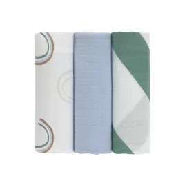 Lässig Swaddle Burp blanket 85x85 Happy Rascals