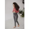 Milk & Love Tehotenské legíny s vysokým pásom šedá melanž