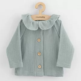 New Baby Dojčenský kabátik na gombíky Luxury clothing Laura šedý