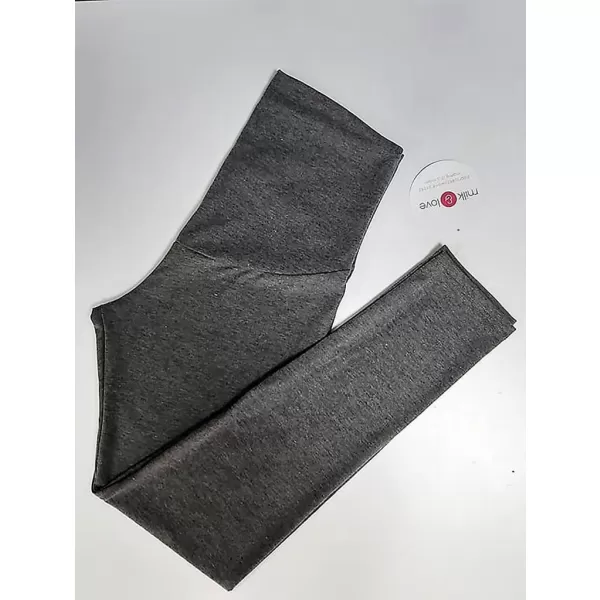 Milk & Love Tehotenské legíny s vysokým pásom šedá melanž