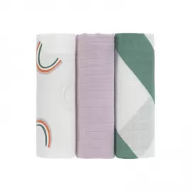 Lässig Swaddle Burp blanket 85x85 Happy Rascals