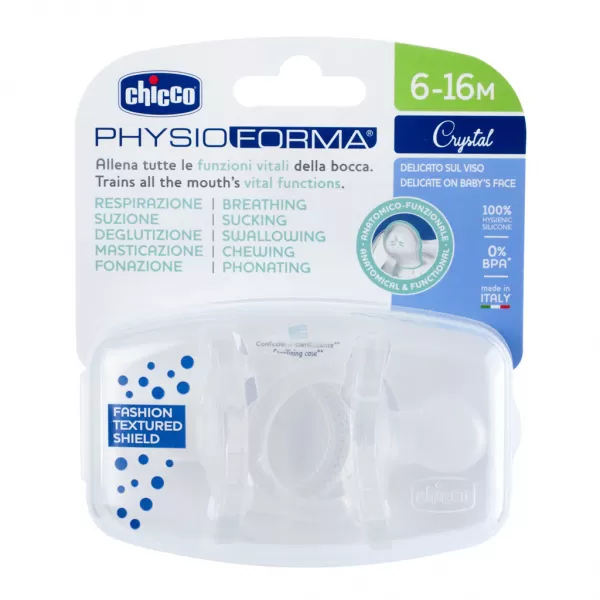 CHICCO Cumlík Physio Luxe celosilikónový 6-12m 2 ks