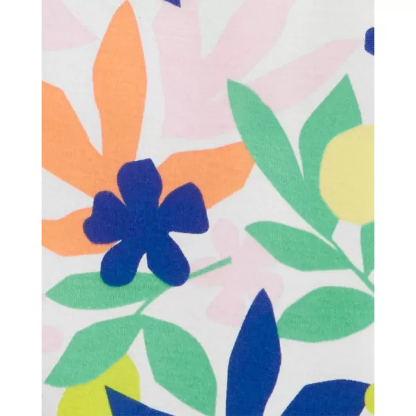 CARTER'S Set 3dielny body kr. rukáv, tričko kr. rukáv, kraťasy Orange Flower holka 3m