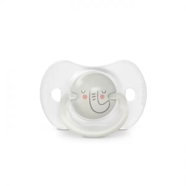 SUAVINEX Cumlík DEŇ&NOC fyziologický silikón 6-18 m - 2 ks