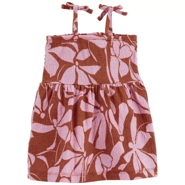 CARTER'S Šaty Brown Floral holka 9m
