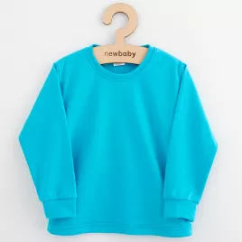 New Baby Detské bavlnené tričko s dlhým rukávom Kindergarten púdrovo ružové