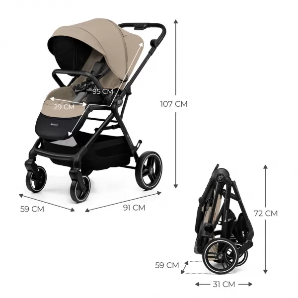 KINDERKRAFT SELECT Športový kočík Yoxi Sand Beige