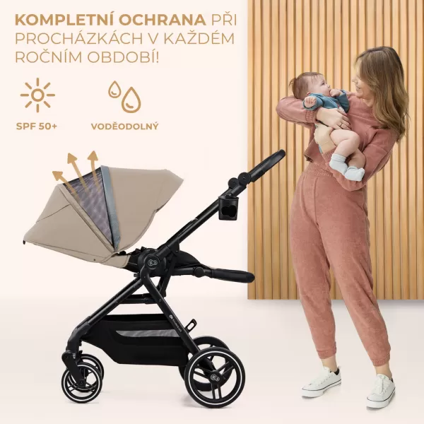 KINDERKRAFT SELECT Športový kočík Yoxi Sand Beige