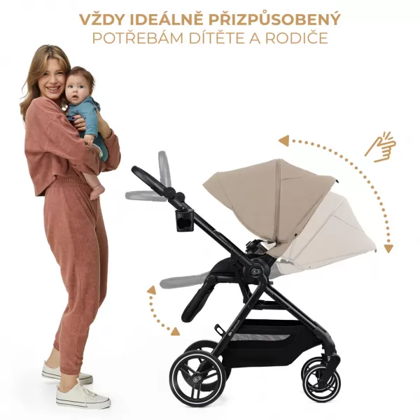 KINDERKRAFT SELECT Športový kočík Yoxi Sand Beige