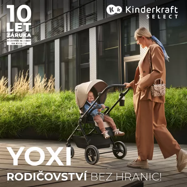 KINDERKRAFT SELECT Športový kočík Yoxi Sand Beige