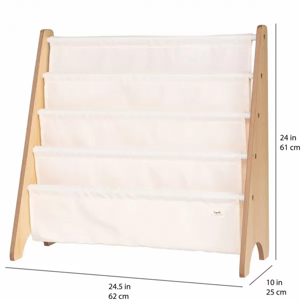 3 klíčky stoja pre knihy recyklované tuhé/krém