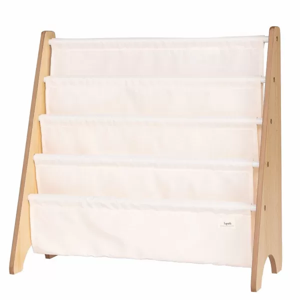 3 klíčky stoja pre knihy recyklované tuhé/krém