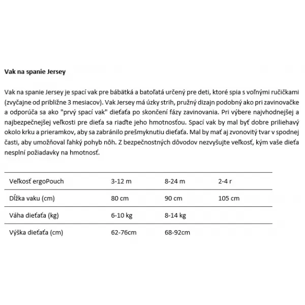 ERGOPOUCH Vrece na spanie organická bavlna Jersey Oatmeal Marle 8-24 m, 8-14 kg, 0,2 tog