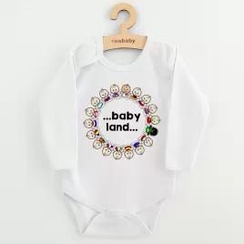 New Baby Detské body s potlačou Ľudový vzor vtáčiky