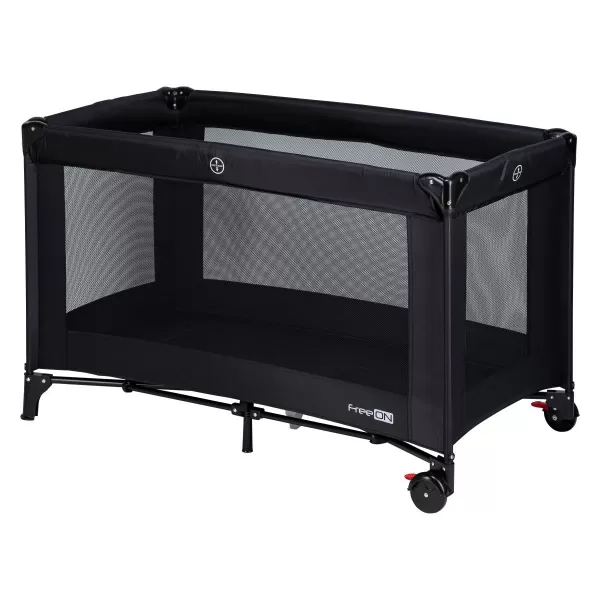 Freeon Cestovná detská detská postieľka čierna