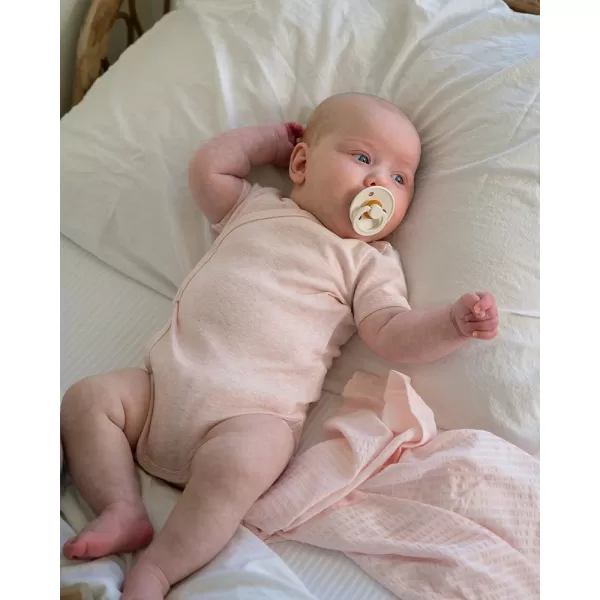 Telesné tela s krátkym rukávom Melange Tan Veľkosť 74