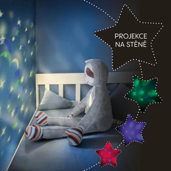 Zopa Plush Fall -s projektorom a melódiami, mývala