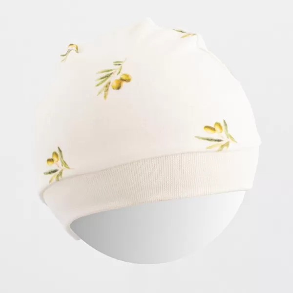 Nová detská čiapka organickej bavlnenej olivov