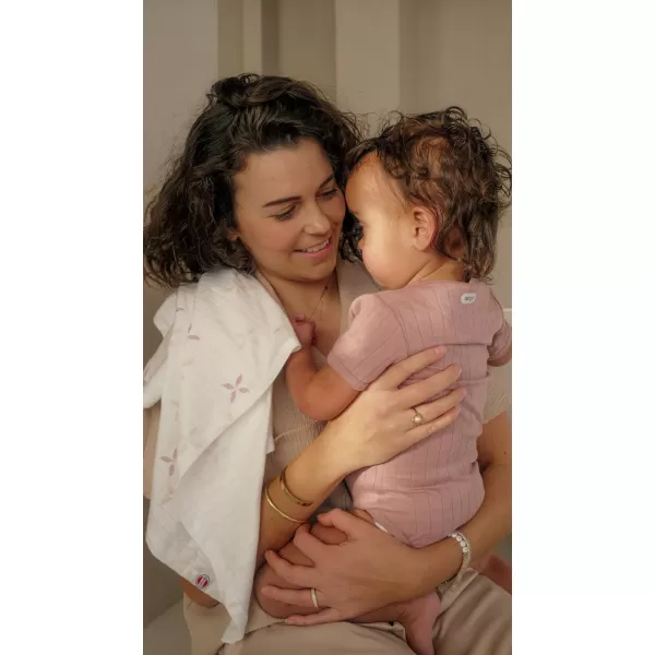 Lodger Romper SS Solid Rose 80