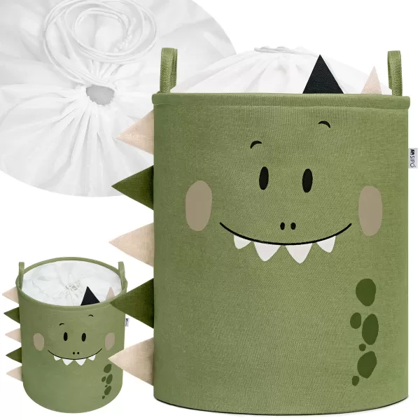 SIPO Basket XL Hračky so šnúrou, skladacia bavlna / 63 l, dino