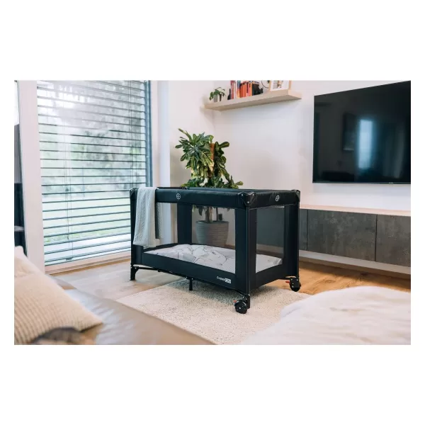 Freeon Cestovná detská detská postieľka čierna