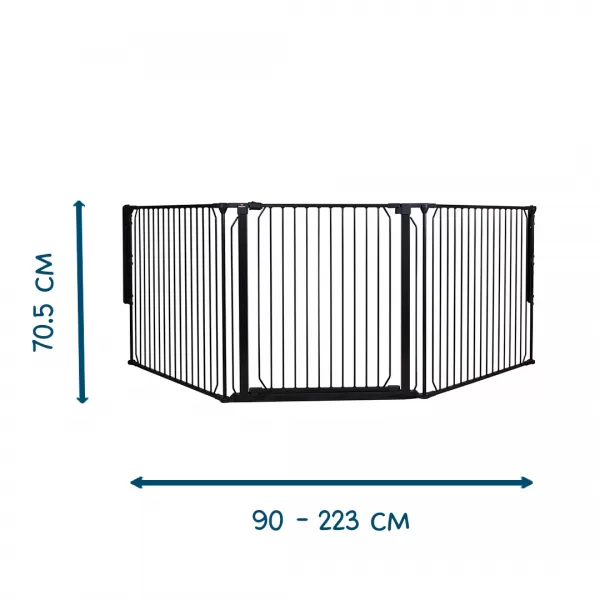 Baby Dan Universal Spatial Barrier Carl x Wide, čierna