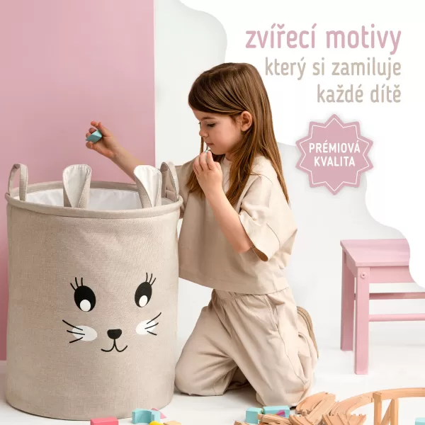 Hračky sipo hračiek xl s šnúrou, skladacia bavlna / 63 l