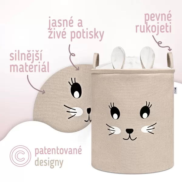 Hračky sipo hračiek xl s šnúrou, skladacia bavlna / 63 l