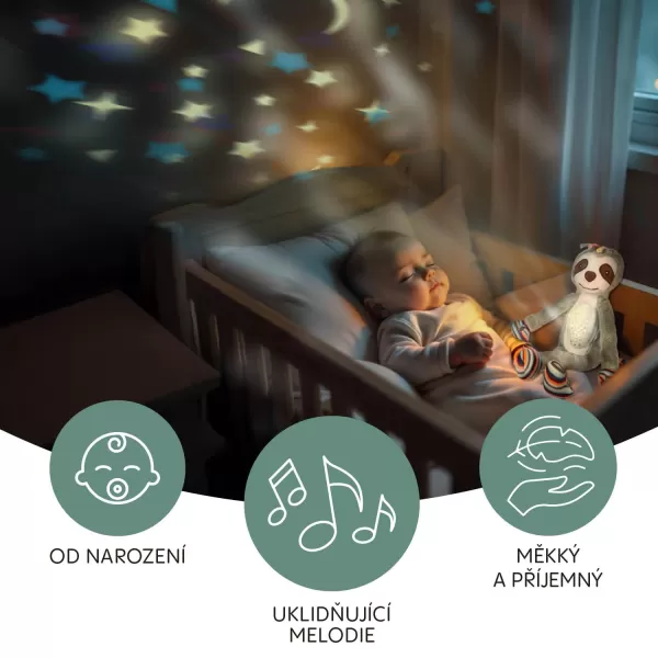 Zopa Plush Fall -s projektorom a melódiami, mývala