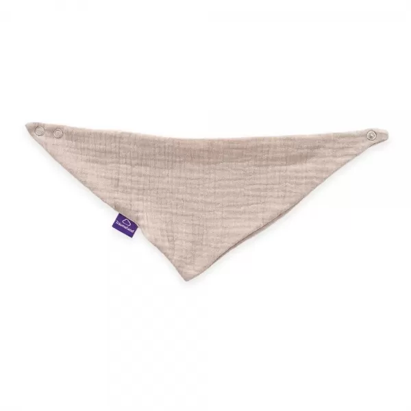 TRÄUMELAND Bandana Bib 2 ks Beige & Chocolate Flaume