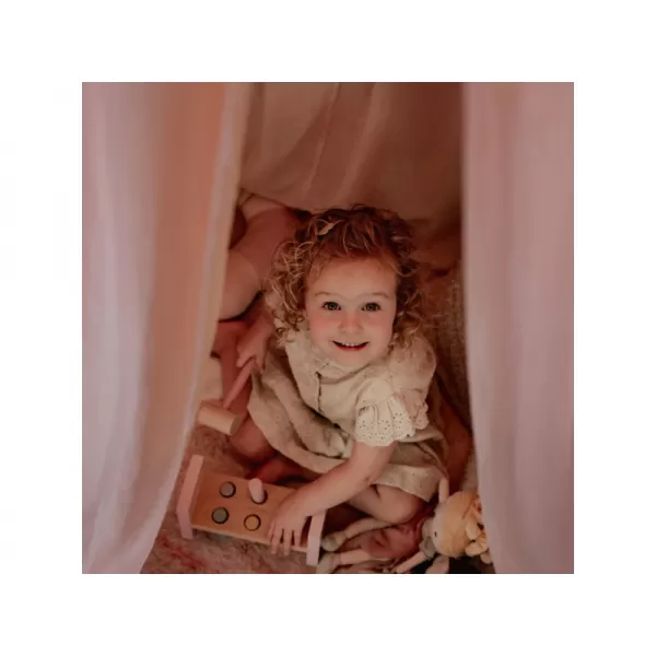 Little Dutch Heavens nad detskú postieľku mušelín Pure Soft Beige