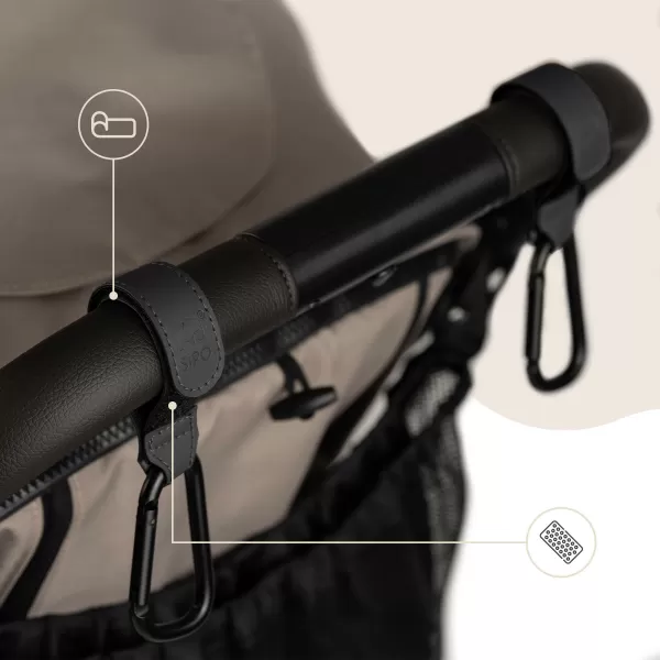 Sipo Háčiky na kočík, 2 ks, čierne