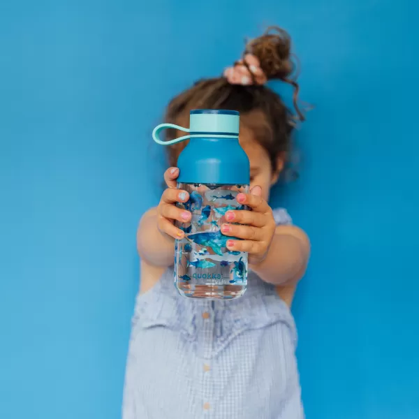 Quokka Plastová fľaša Ice Kids s pútkom 430 ml