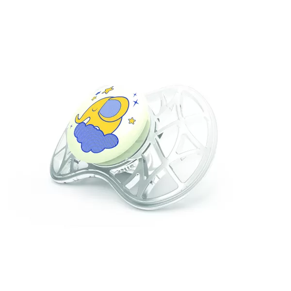 Nuvita Stredné cumlíky svietiace v tme 6M+ 2ks, Orthodontic