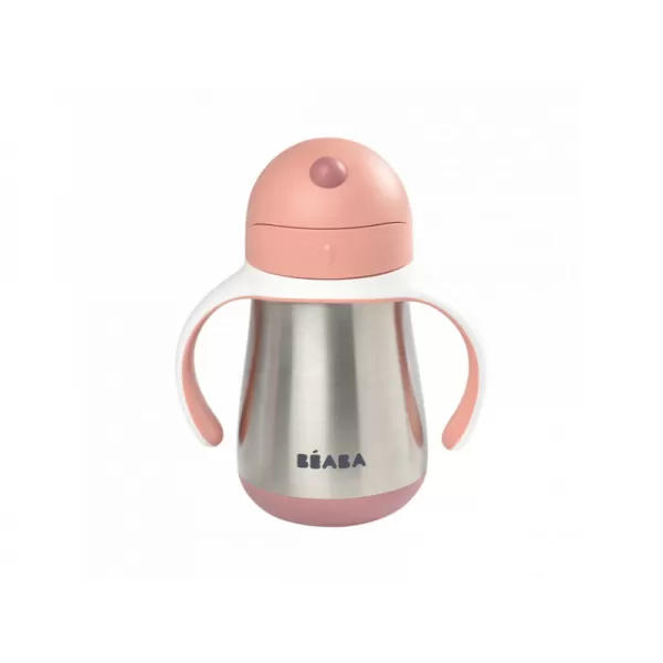 Hrnček Beba Thermo -Insulation s slamkou z nehrdzavejúcej ocele 250 ml