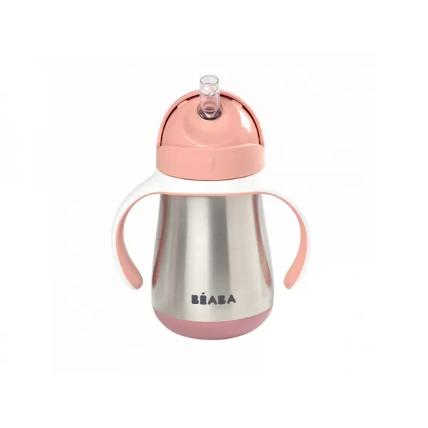 Hrnček Beba Thermo -Insulation s slamkou z nehrdzavejúcej ocele 250 ml