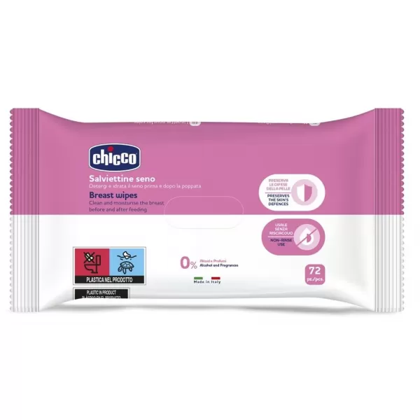 Chicco Obrúsky čistiace na prsia 72 ks